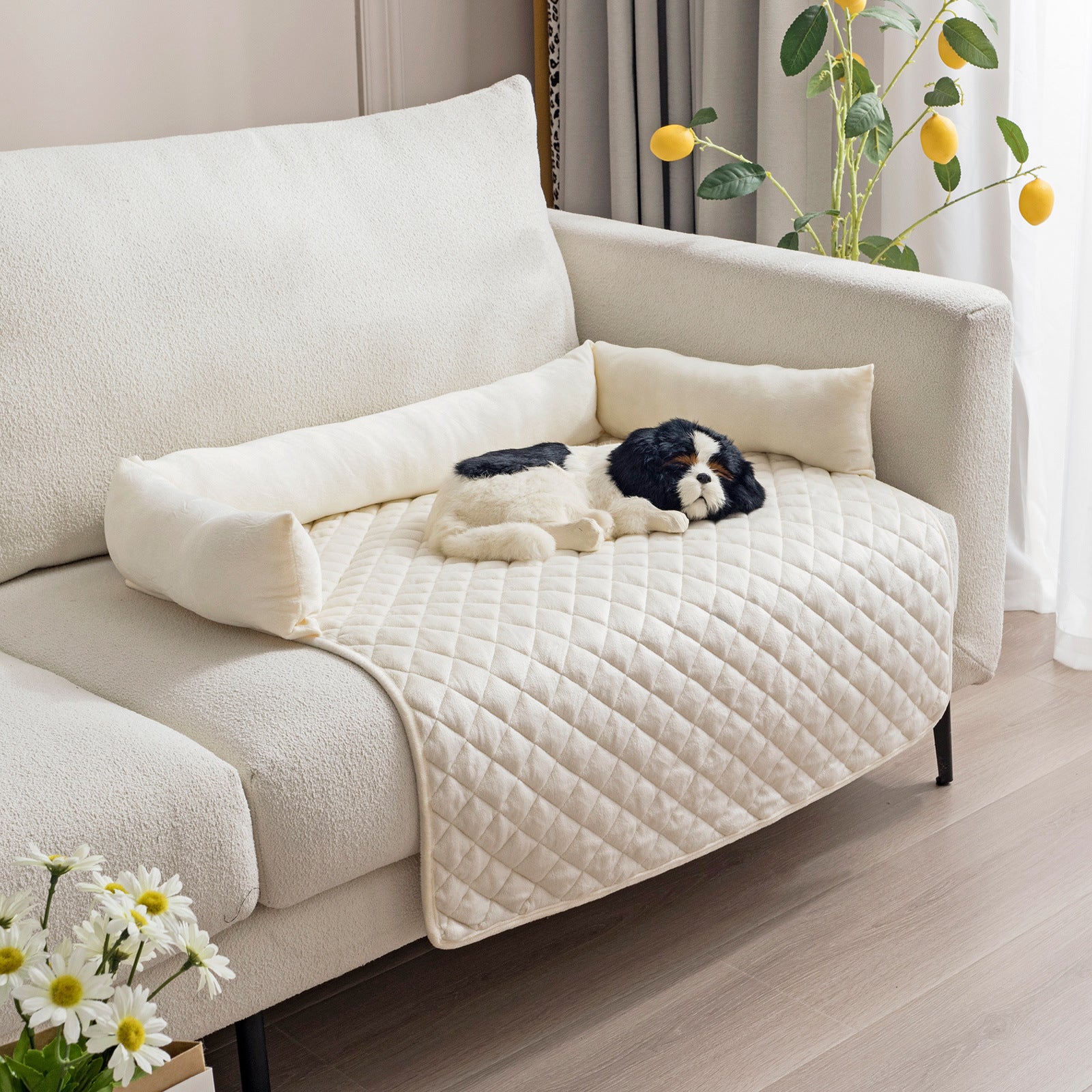 Pet Dog Sofa Bed - Warm cushion for large dogs and cats. Furniture protector and cozy mat. - The happy tails waggers