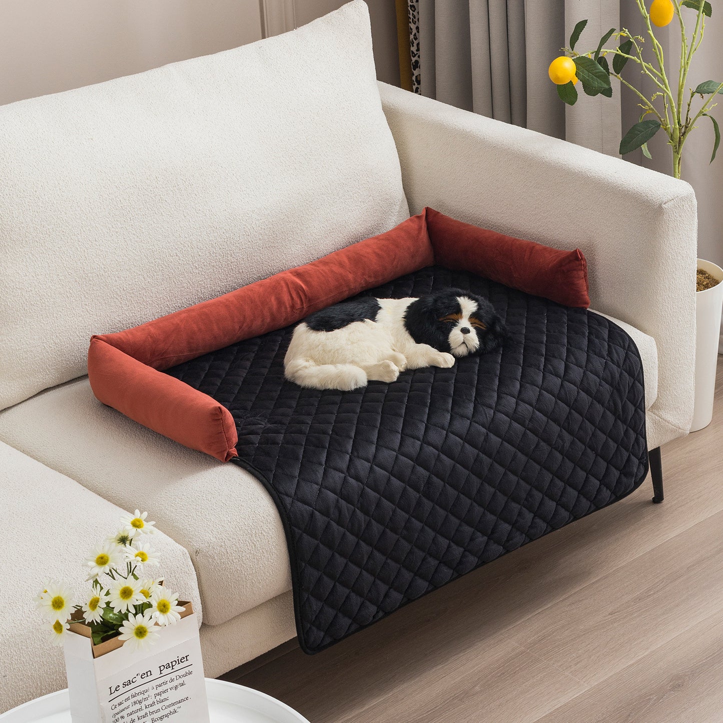 Pet Dog Sofa Bed - Warm cushion for large dogs and cats. Furniture protector and cozy mat. - The happy tails waggers