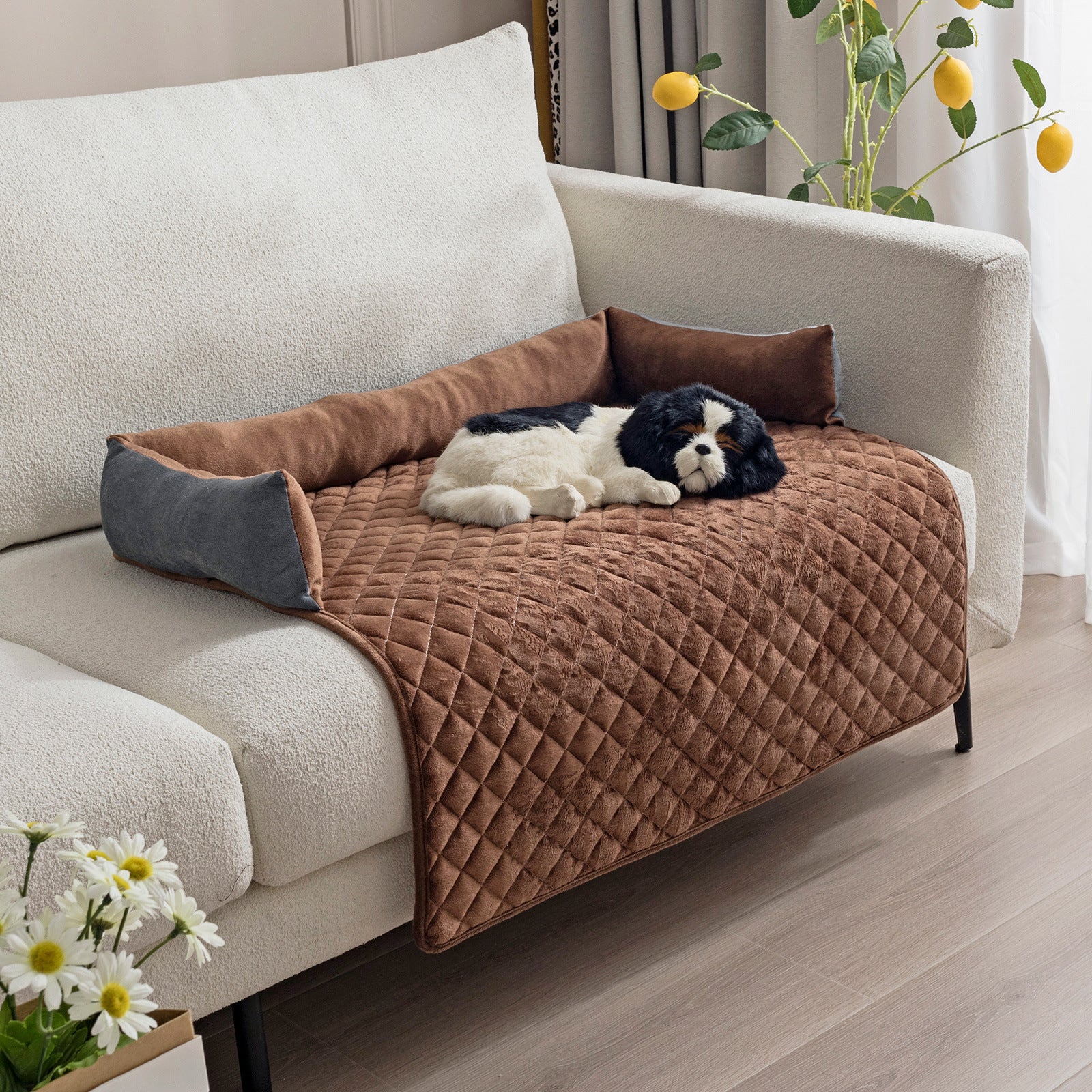 Pet Dog Sofa Bed - Warm cushion for large dogs and cats. Furniture protector and cozy mat. - The happy tails waggers
