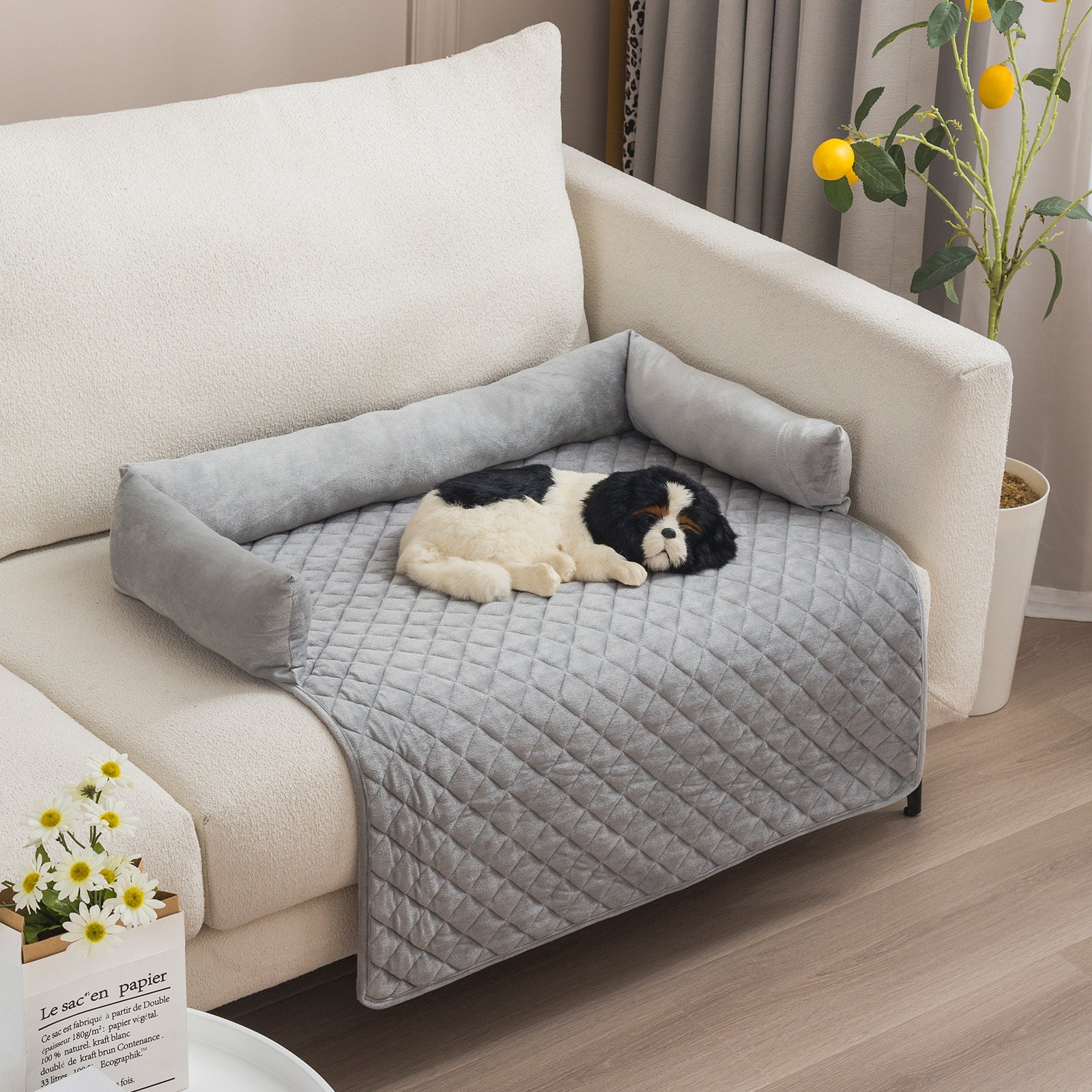 Pet Dog Sofa Bed - Warm cushion for large dogs and cats. Furniture protector and cozy mat. - The happy tails waggers