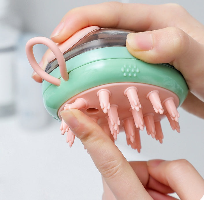 New 2 In 1 Pet Cat Dog Cleaning Bathing Massage Shampoo Soap Dispensing Grooming Brush - The happy tails waggers
