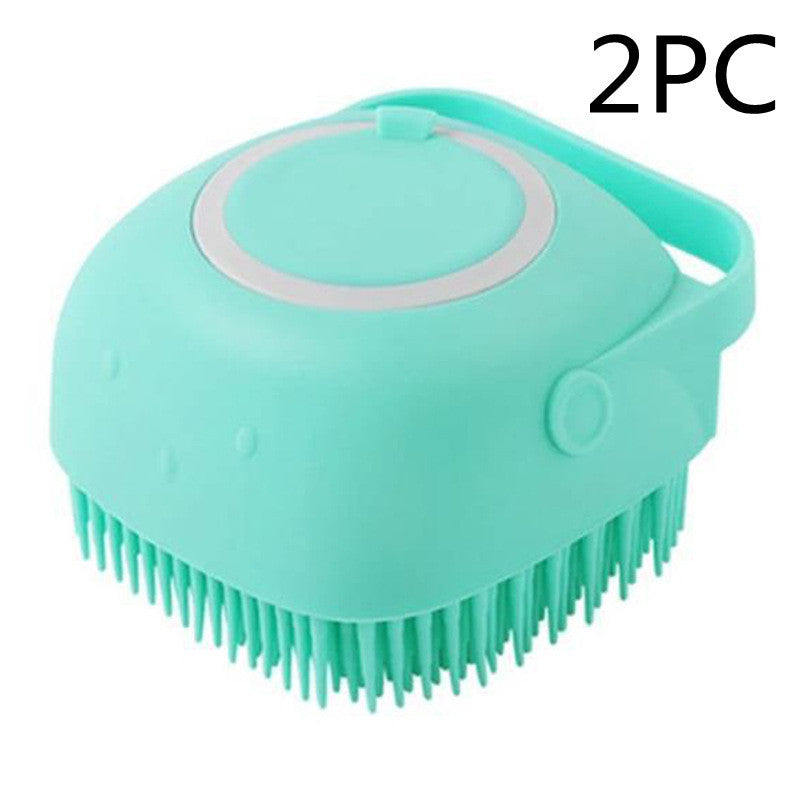Silicone Dog Bath Massage Gloves Brush Pet Cat Bathroom Cleaning Tool - The happy tails waggers