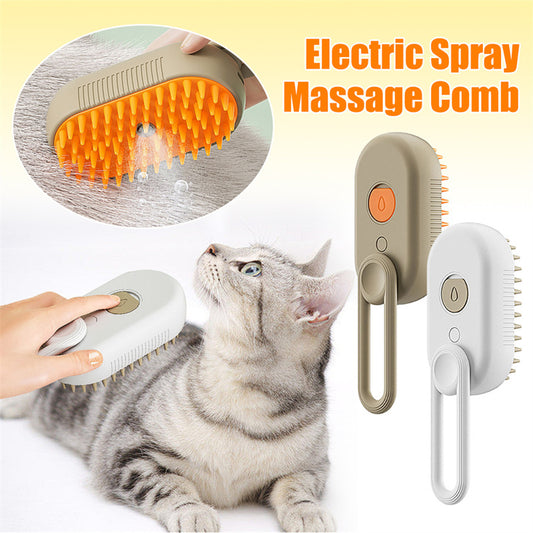 Cat Steam Brush Steamy Dog Brush 3 In 1 Electric Spray Cat Hair Brushes For Massage Pet Grooming Comb Hair Removal Combs Pet Products - The happy tails waggers