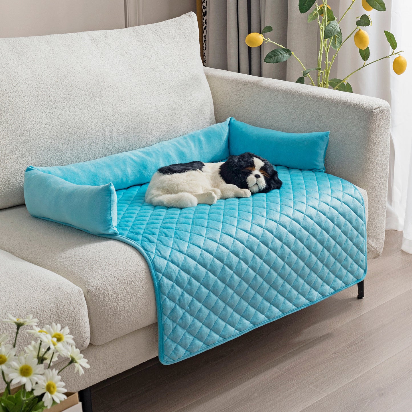 Pet Dog Sofa Bed - Warm cushion for large dogs and cats. Furniture protector and cozy mat. - The happy tails waggers