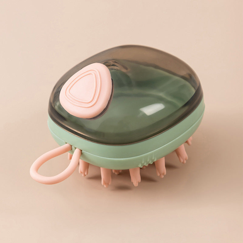 New 2 In 1 Pet Cat Dog Cleaning Bathing Massage Shampoo Soap Dispensing Grooming Brush - The happy tails waggers