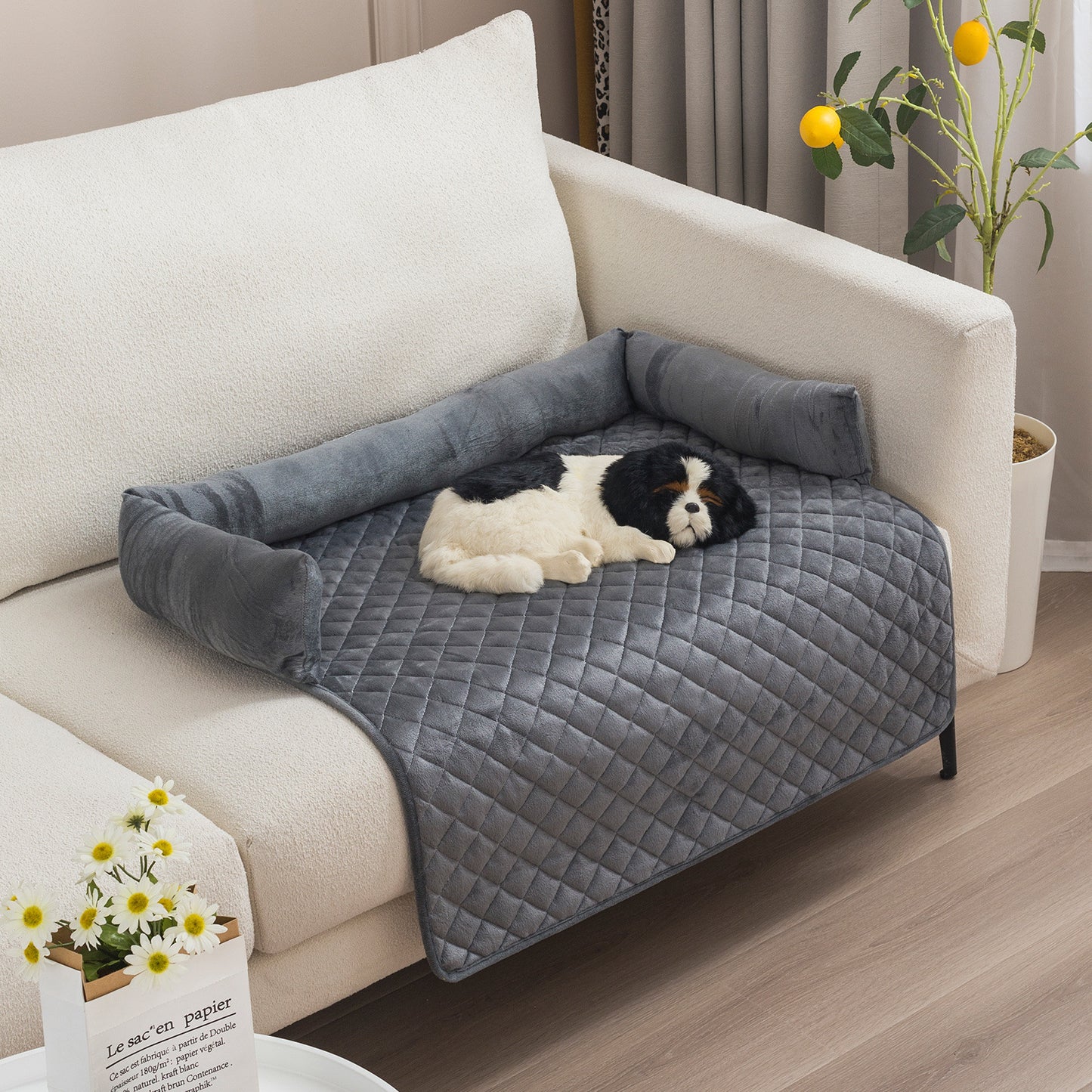 Pet Dog Sofa Bed - Warm cushion for large dogs and cats. Furniture protector and cozy mat. - The happy tails waggers