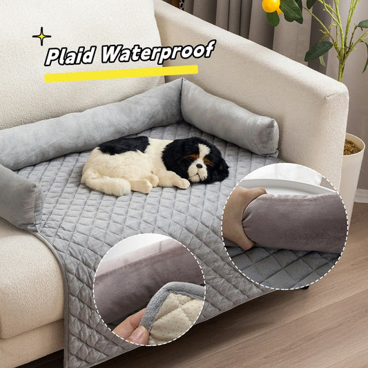 Pet Dog Sofa Bed - Warm cushion for large dogs and cats. Furniture protector and cozy mat. - The happy tails waggers