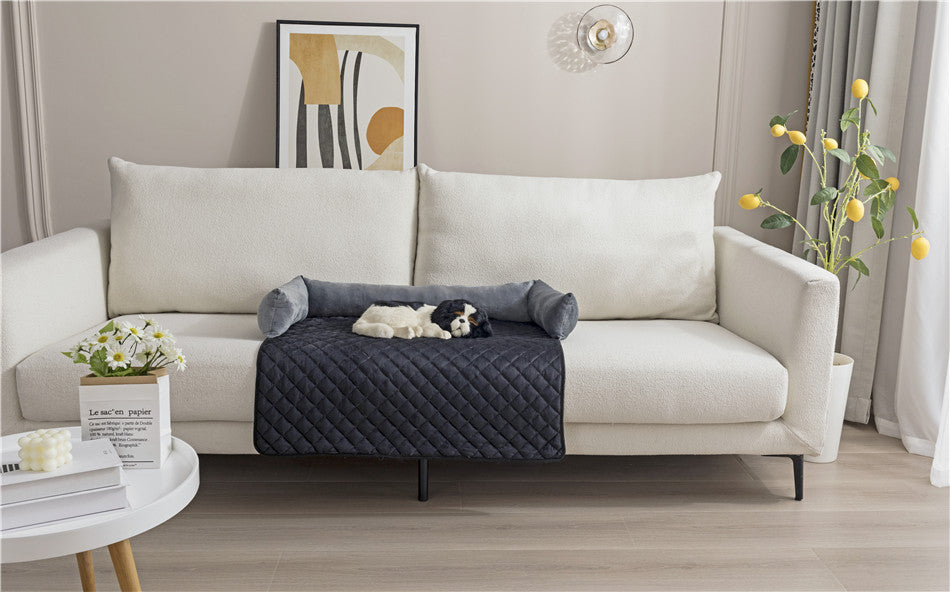 Pet Dog Sofa Bed - Warm cushion for large dogs and cats. Furniture protector and cozy mat. - The happy tails waggers